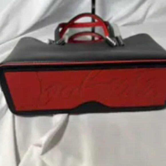 Very Good Christian Louboutin Cabata leather Mini satchel  Black~ MISSING STRAP - Picture 4 of 12